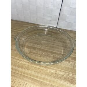 Vintage PYREX 9" Pie Plate Clear 75th Anniversary 1915-1990 #229-A Fluted Edge